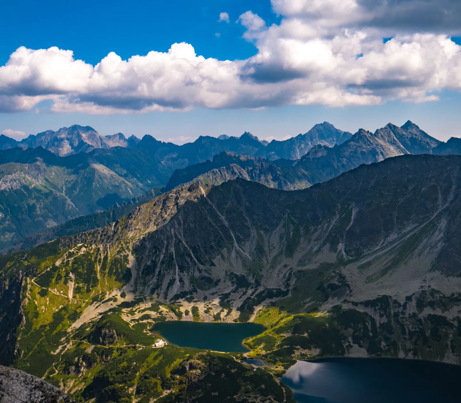 Mountain lakes and peaks of the High Tatras, Slovakia